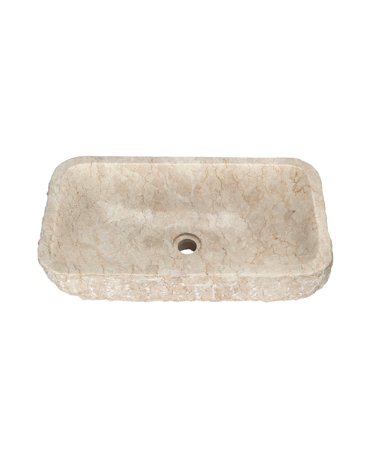 Hewn Marble Sink