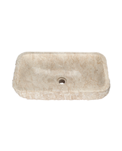 Hewn Marble Sink
