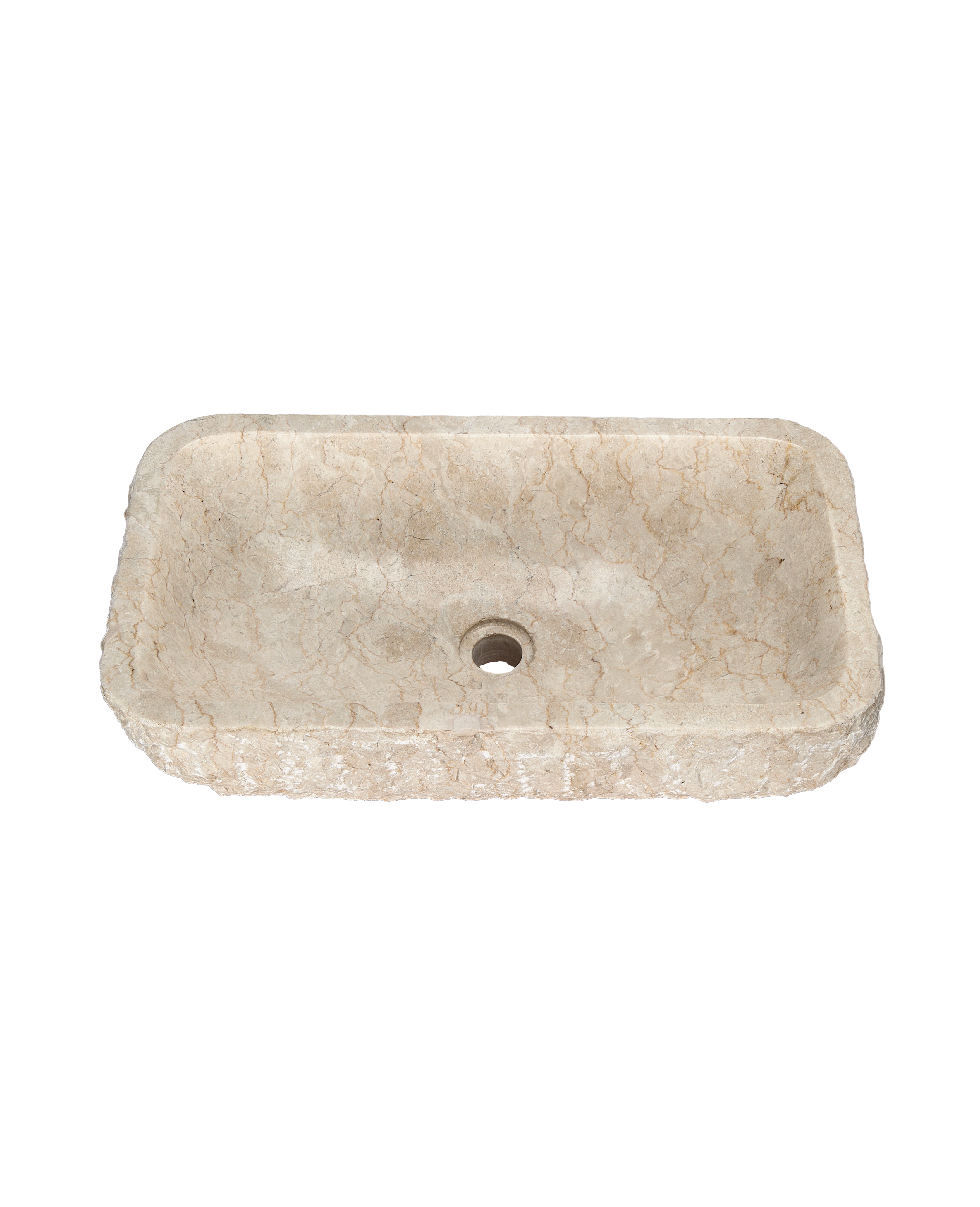 Hewn Marble Sink