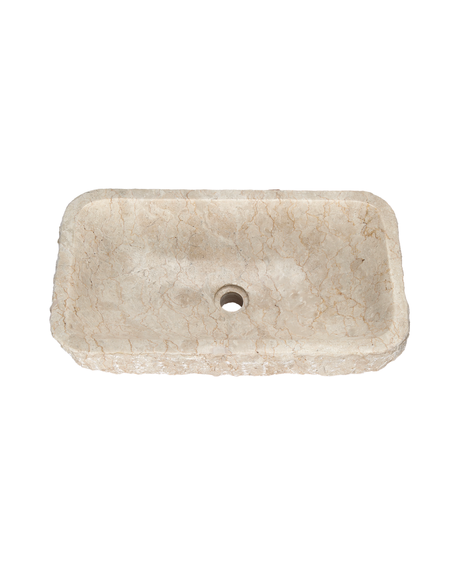 Hewn Marble Sink