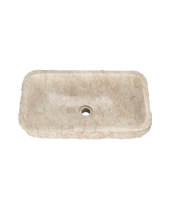 Hewn Marble Sink