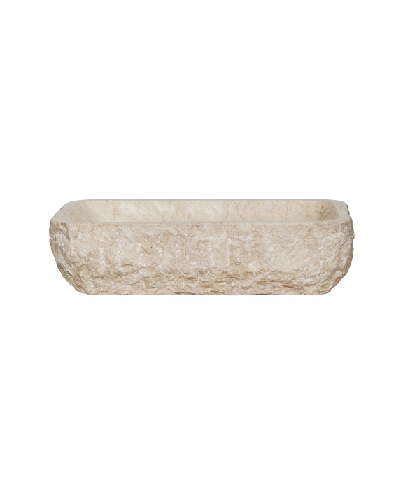 Hewn Marble Sink