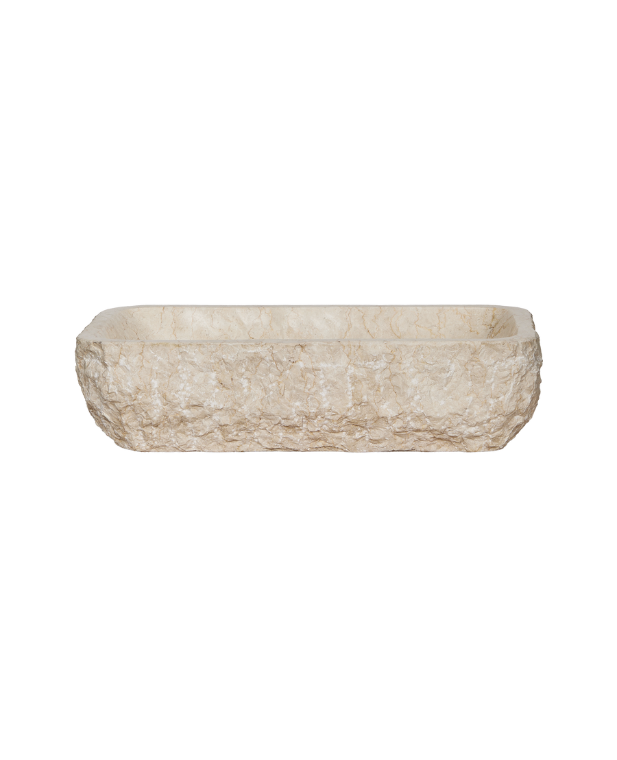Hewn Marble Sink