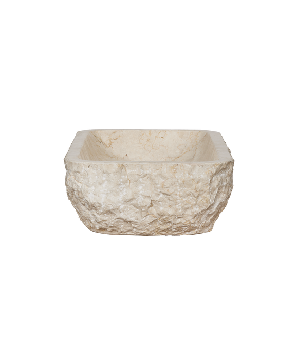 Hewn Marble Sink