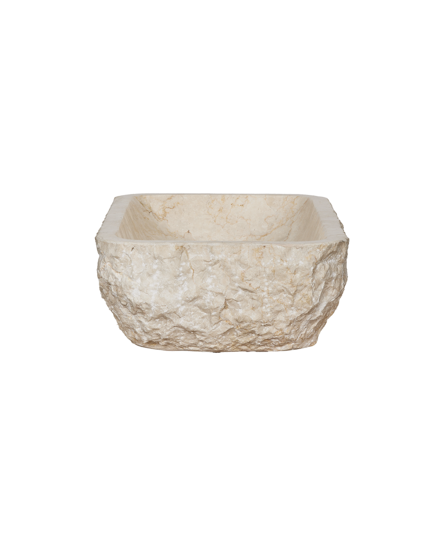 Hewn Marble Sink