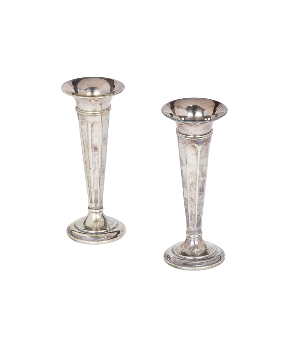 Silver Plated Bud Vase - Set of 2