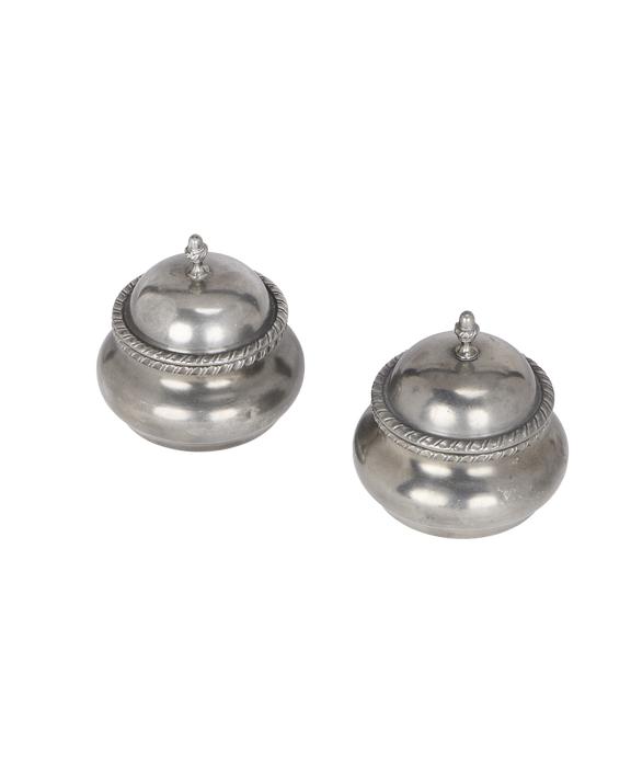 Steel Condiment Pots - Set of 2
