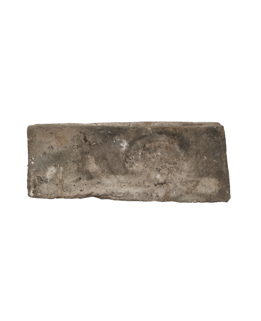 Vintage Indonesian rectangular limestone trough, detailed weathered texture and natural gray patina.
