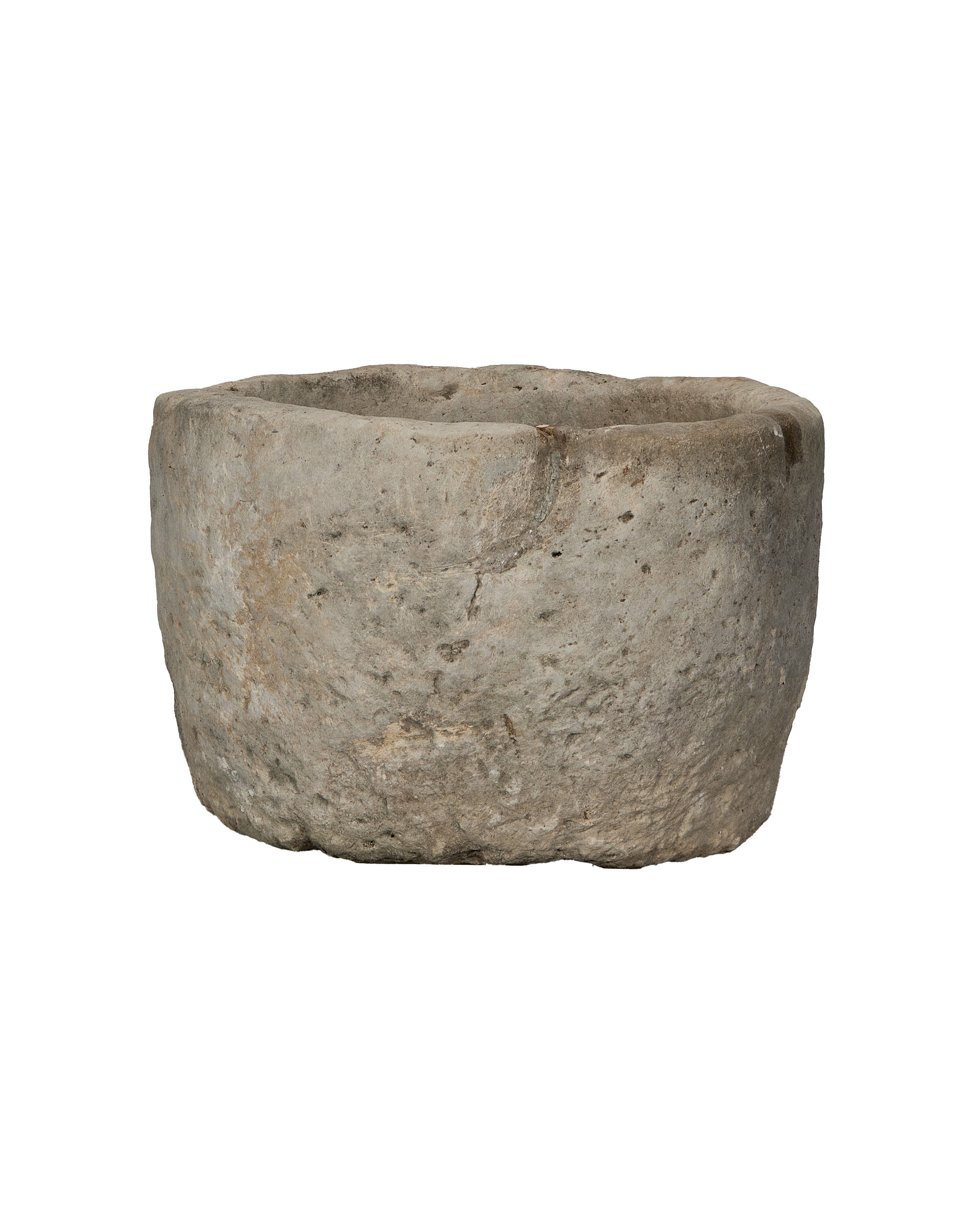 **Main Image Alt Text:** Vintage Indonesian round limestone trough, OAK condition, with natural weathered texture.