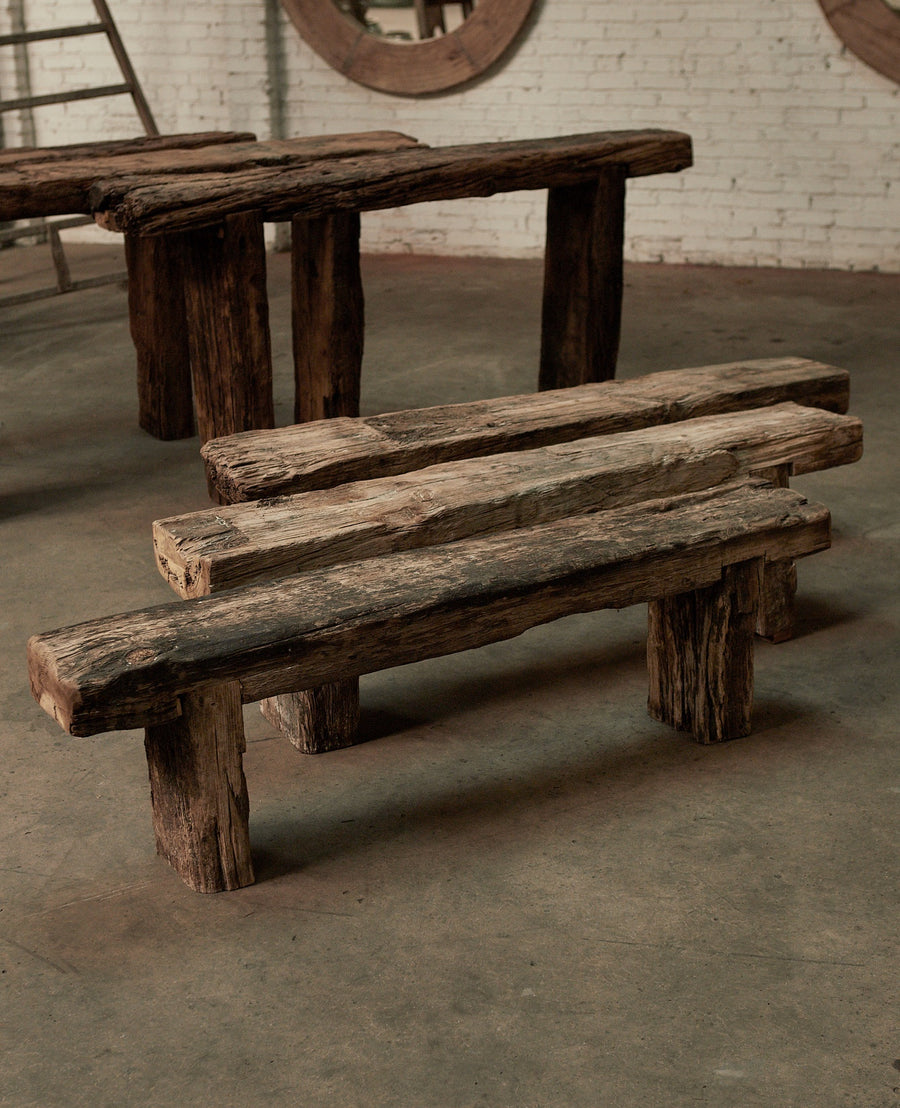 Reclaimed Acacia Wood Bench from India made of Wood