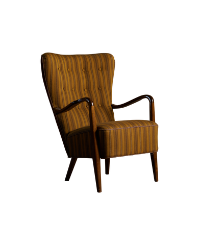 Vintage Alfred Christensen Lounge Chair from Denmark made of Upholstery