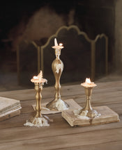 Ambiance Brass Taper Candlestick - Trois