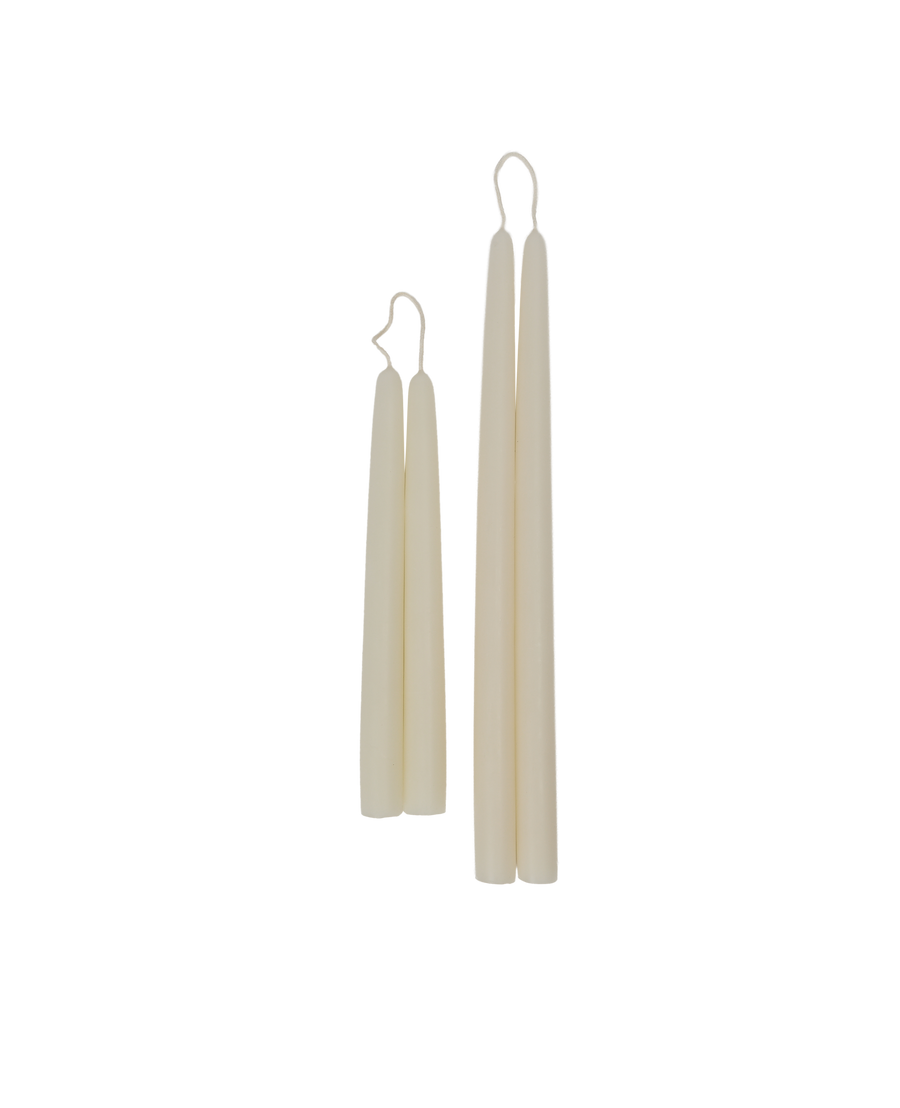 Drippy Beeswax Taper Candle - Ivory