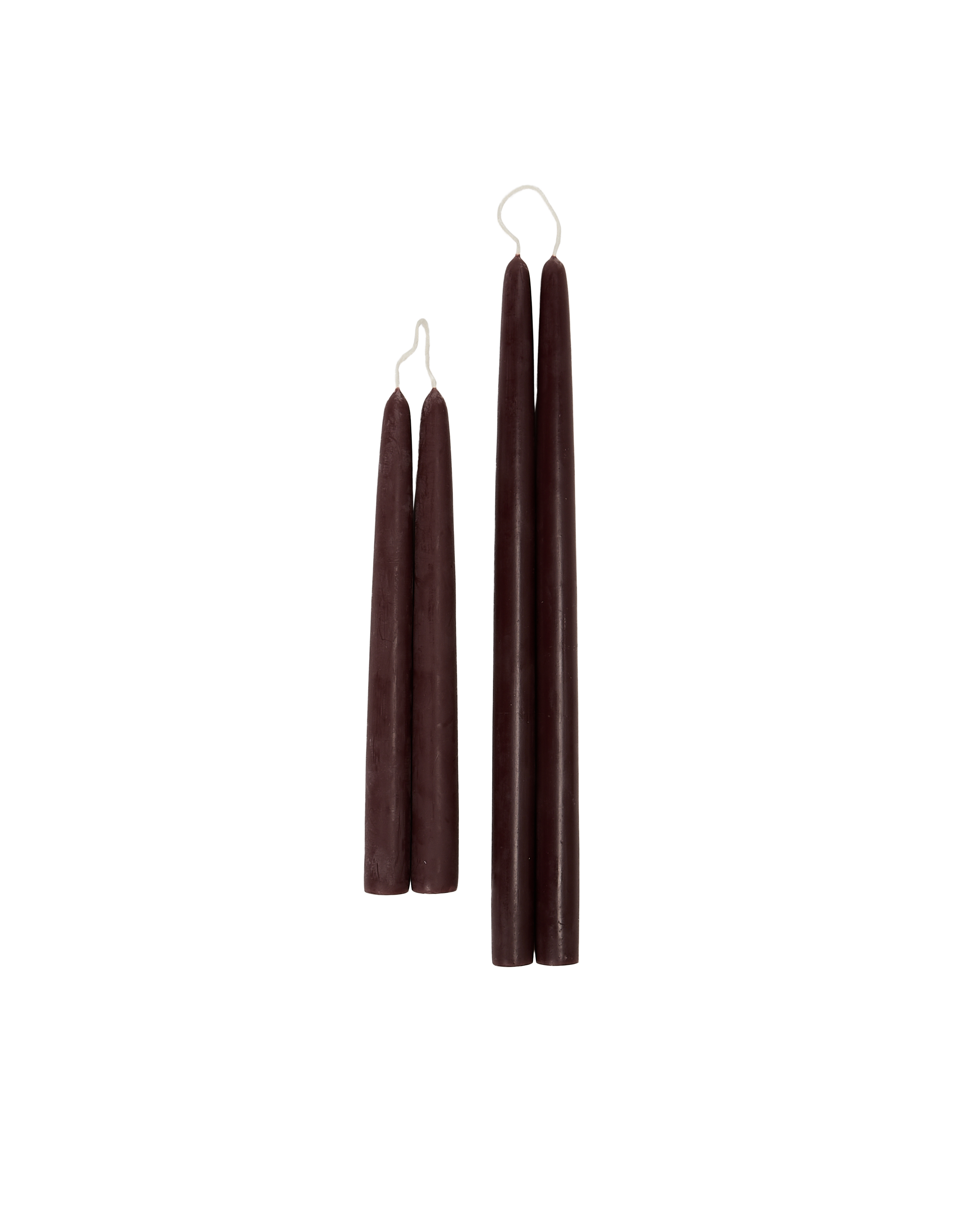 Drippy Beeswax Taper Candle - Burgundy