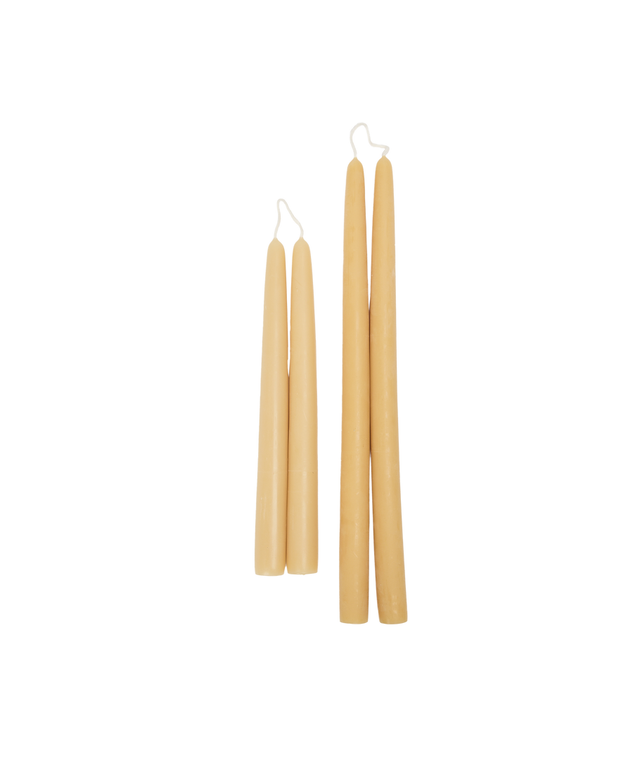Drippy Beeswax Taper Candle - Natural