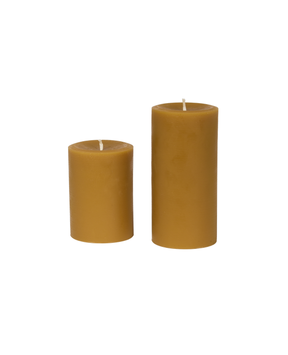 Classic Beeswax Pillar Candle - Natural