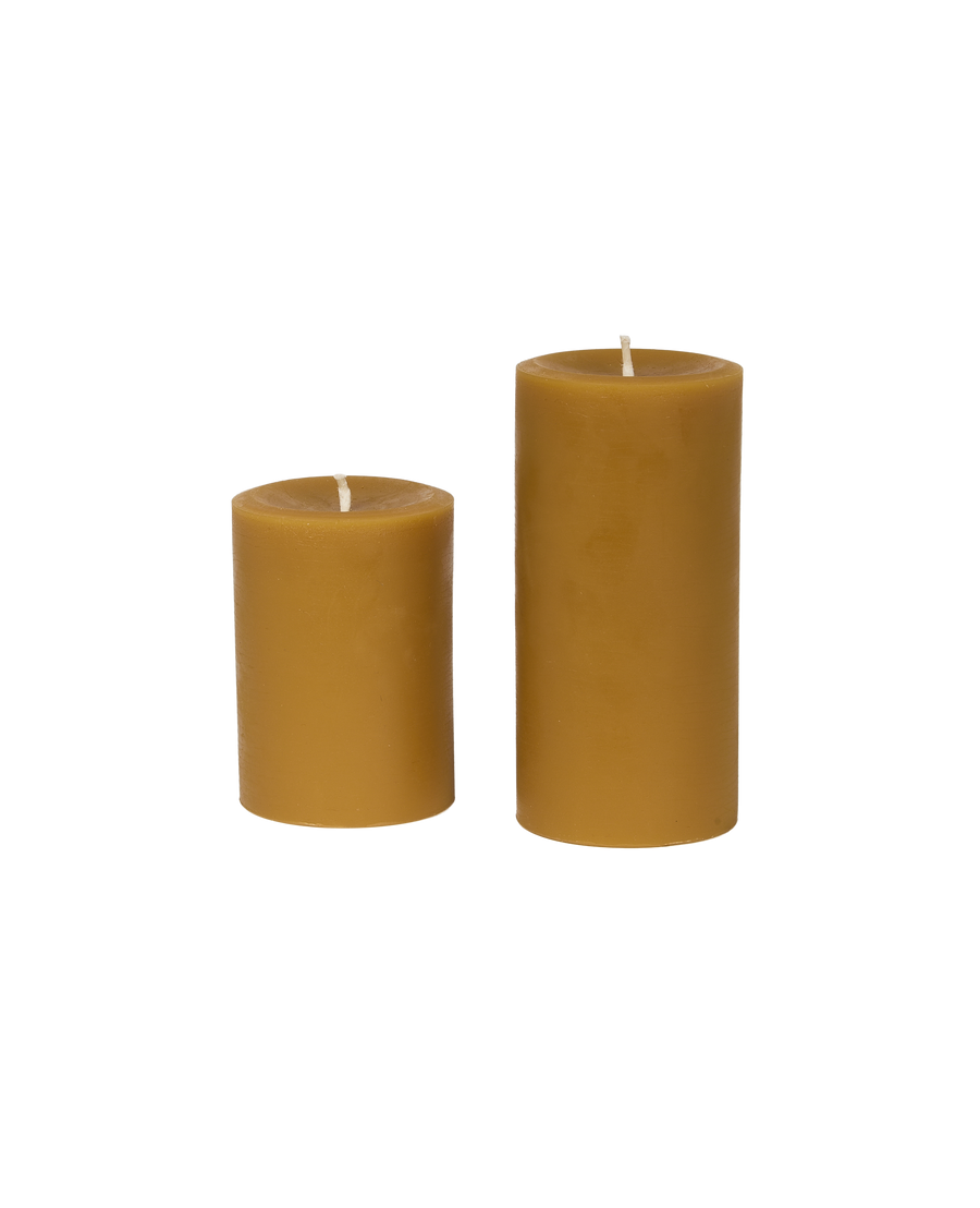 Classic Beeswax Pillar Candle - Natural