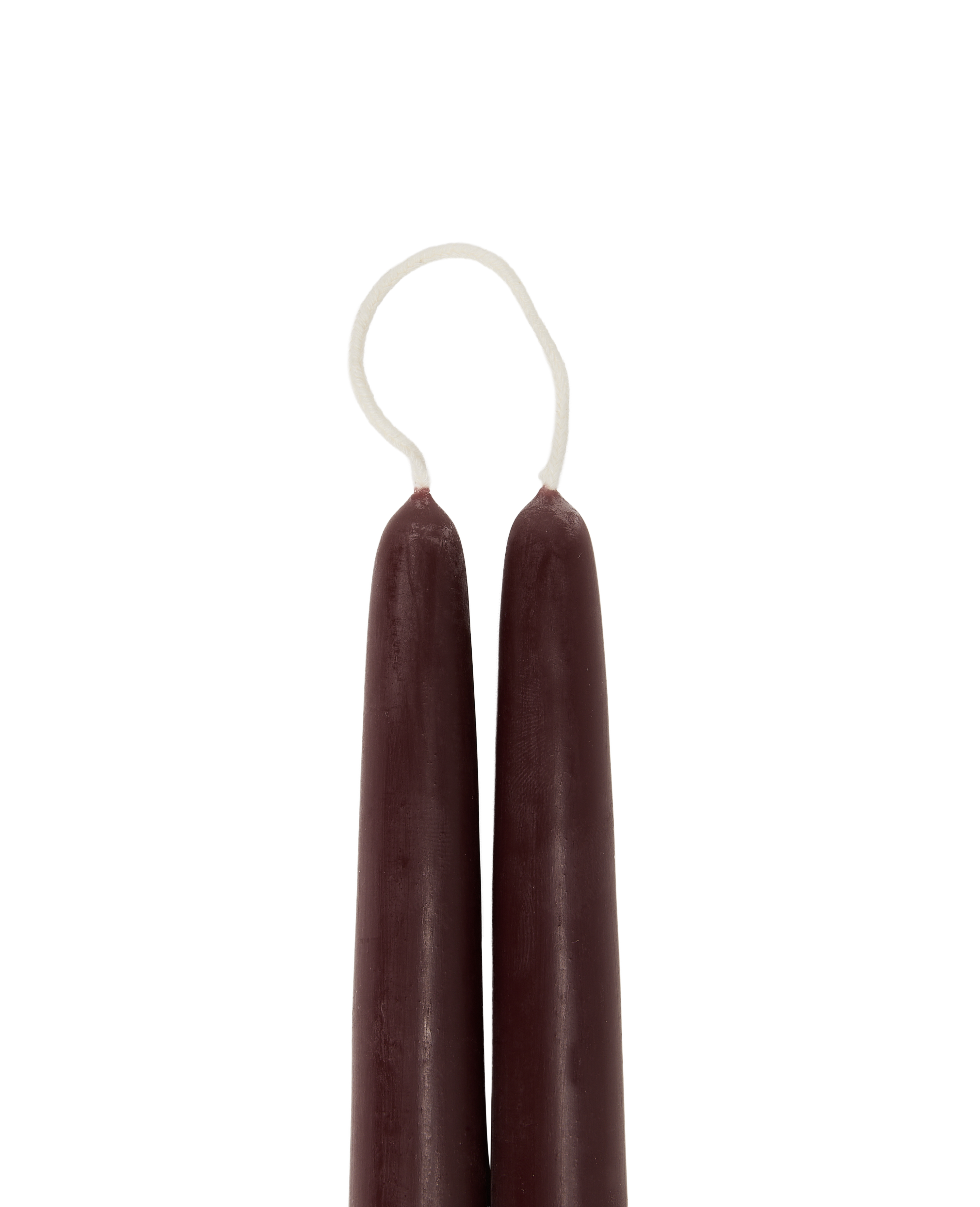 Drippy Beeswax Taper Candle - Burgundy