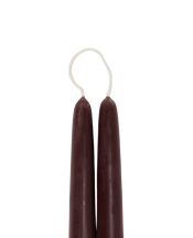 Drippy Beeswax Taper Candle - Burgundy