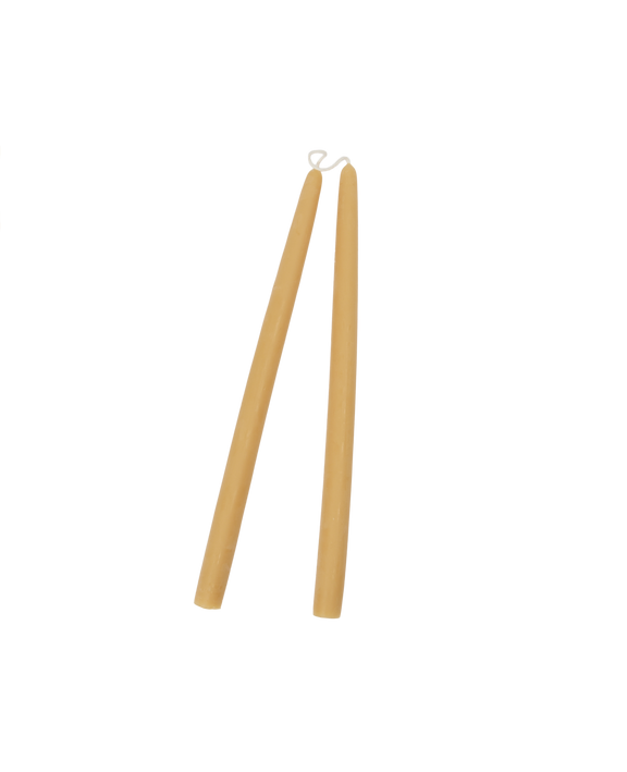 Drippy Beeswax Taper Candle - Natural