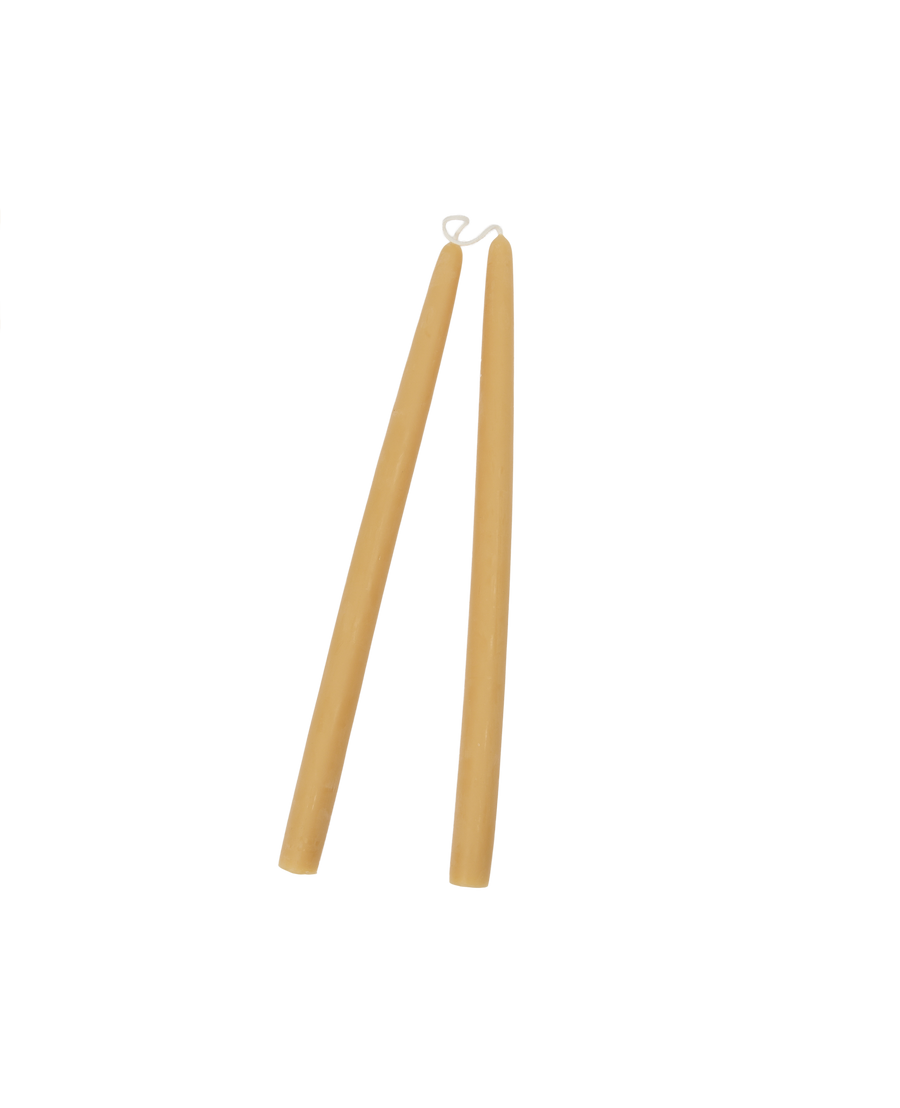 Drippy Beeswax Taper Candle - Natural