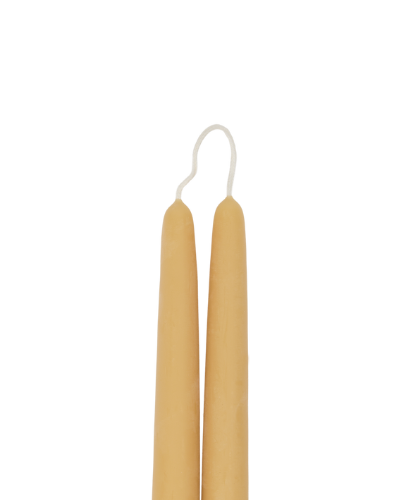Drippy Beeswax Taper Candle - Natural