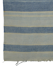 Dhurrie Rug - Blue and Gray Stripes