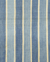 Dhurrie Rug - Blue Stripes and Yellow Accents