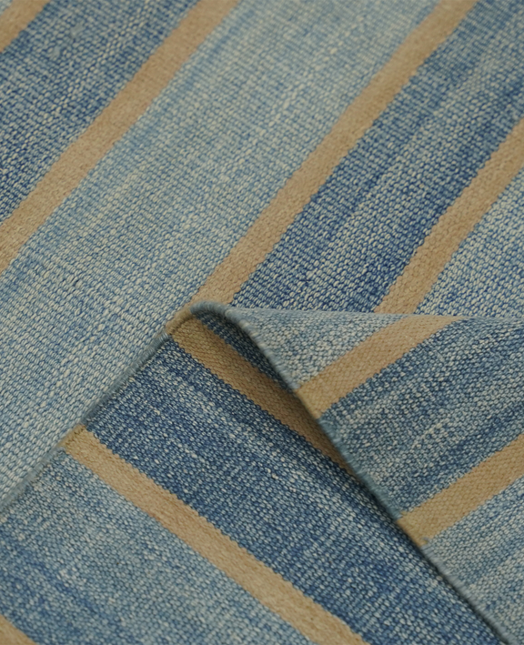 Dhurrie Rug - Light Blue Stripes