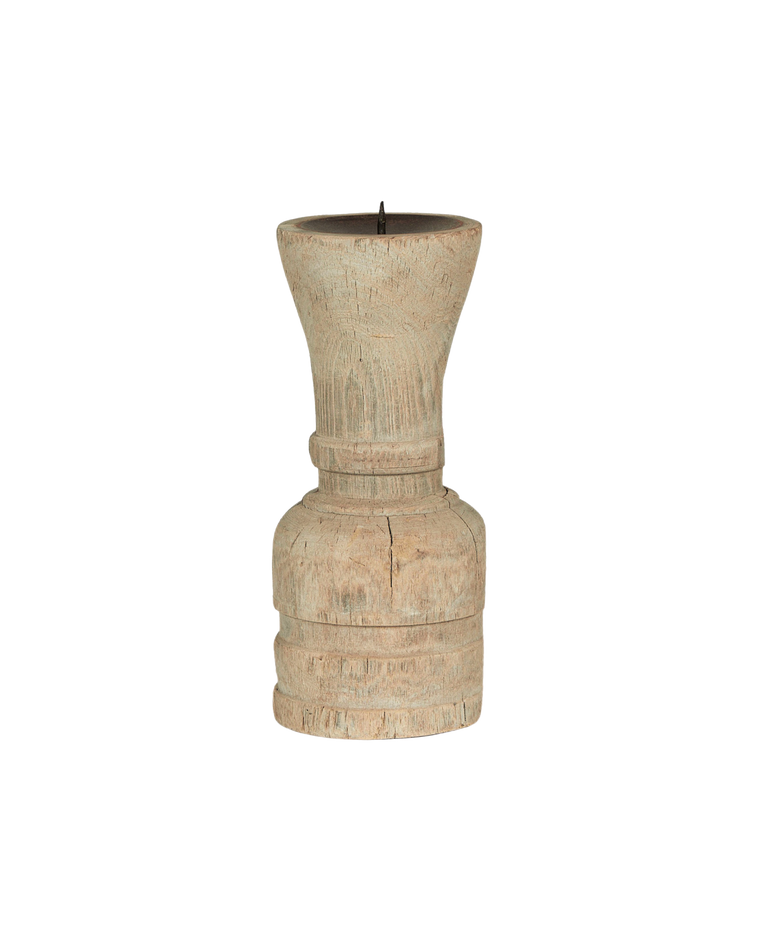 Statuary Pillar Candle Stand - Bleached