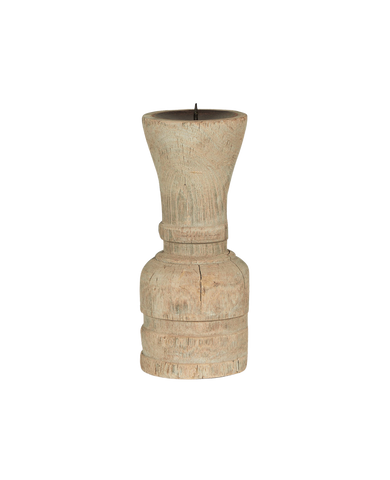 Vintage Candle Stand - Pillar from India made of Wood