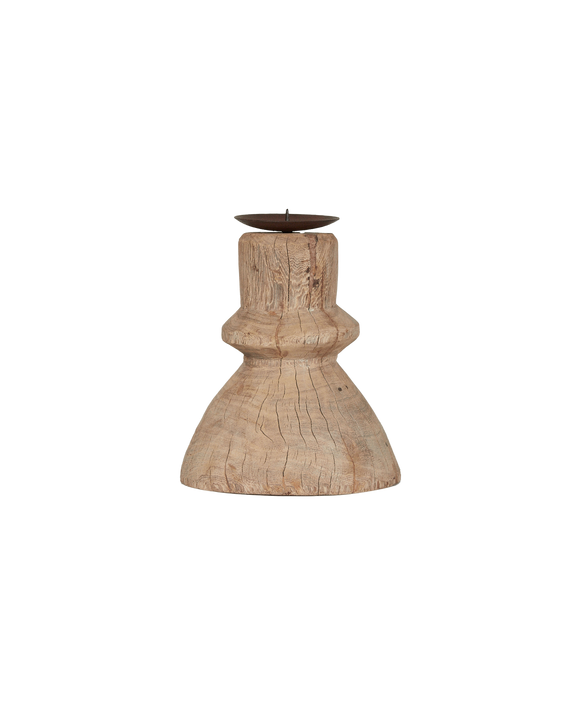 Cup Pillar Candle Stand - Bleached