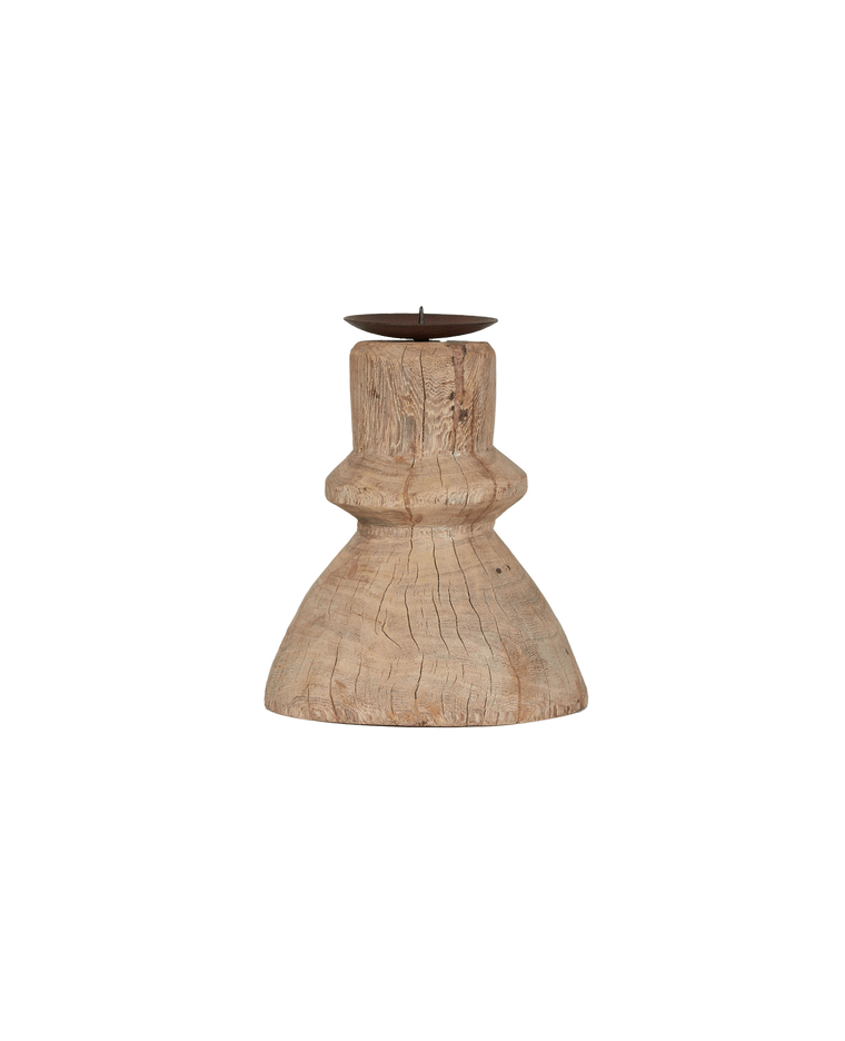 Cup Pillar Candle Stand - Bleached