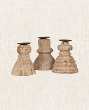 Cup Pillar Candle Stand - Bleached