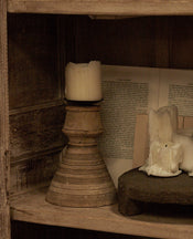 Cup Pillar Candle Stand - Bleached