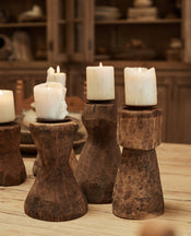 Cup Pillar Candle Stand - Natural