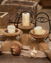 Seeder Pillar Candle Stand - Bleached