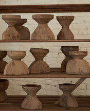 Seeder Pillar Candle Stand - Bleached