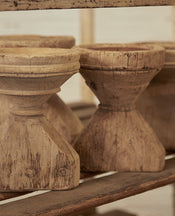 Seeder Pillar Candle Stand - Bleached