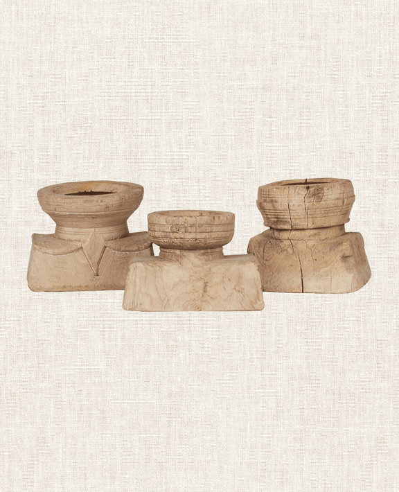 Seedling Pillar Candle Stand - Bleached