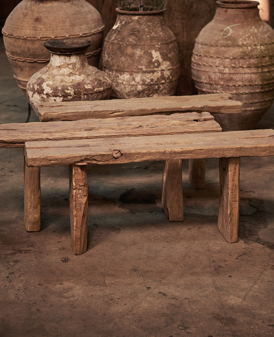 Reclaimed Chunky Elm Bench - Antique Finish from China made of Wood