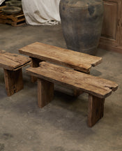 Chunky Elm Bench - Natural