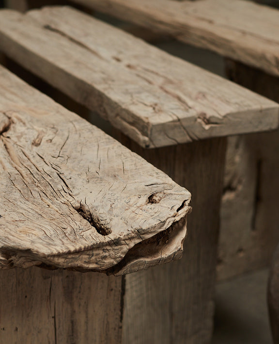 Chunky Elm Console - Bleached