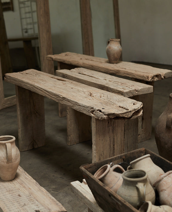 Chunky Elm Console - Bleached