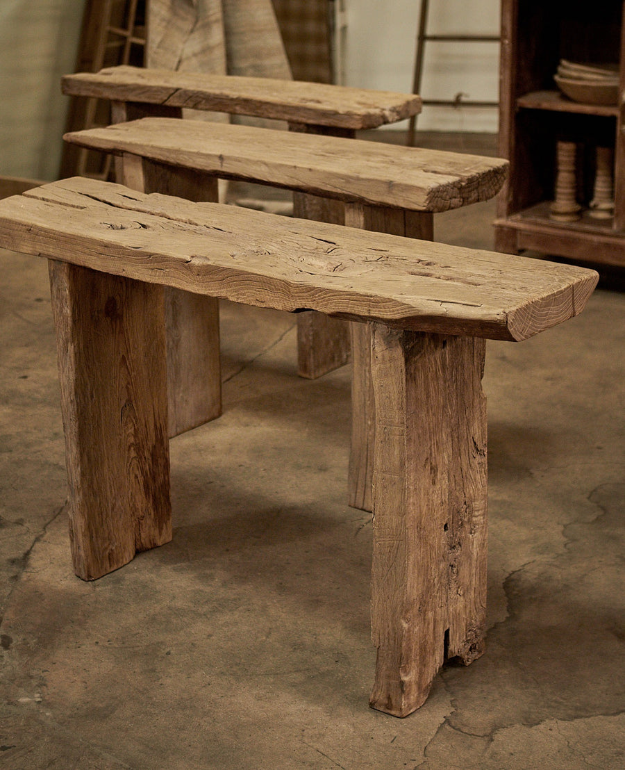 Reclaimed Chunky Elm Console - Antique Finish from China made of Wood