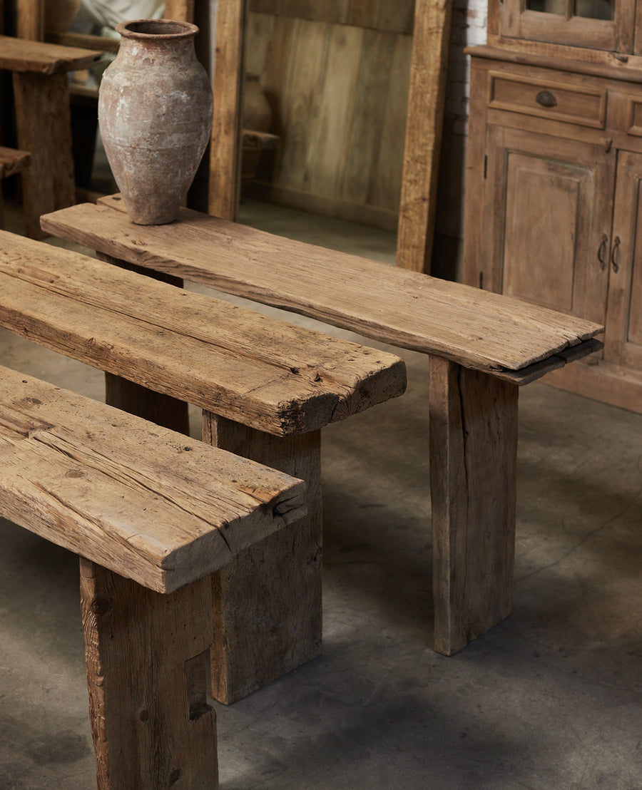 Reclaimed Chunky Elm Console - Natural from China made of Wood