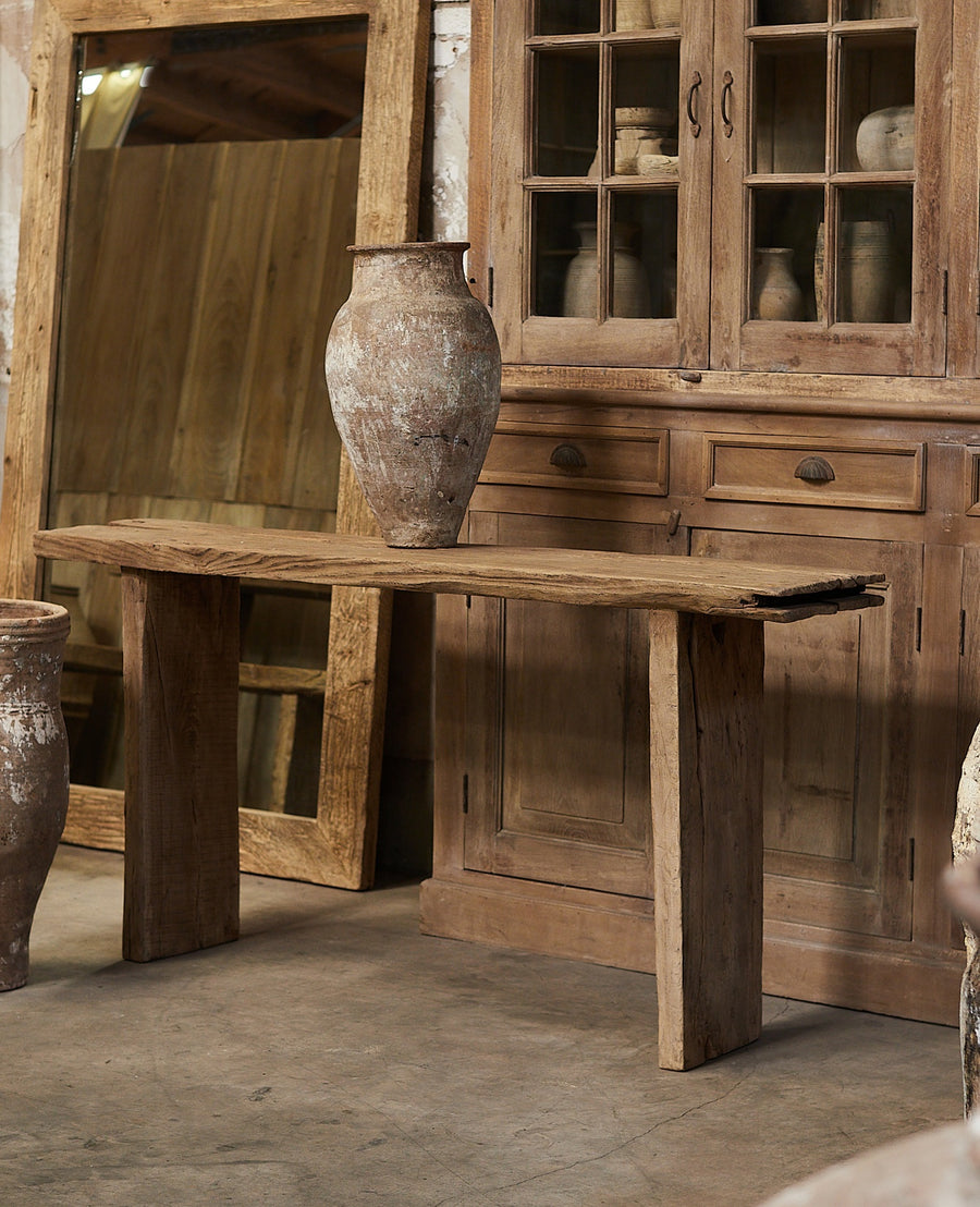 Reclaimed Chunky Elm Console - Natural from China made of Wood