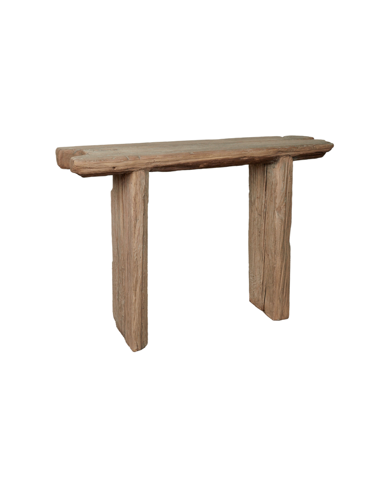 Chunky Elm Console - Antique Finish
