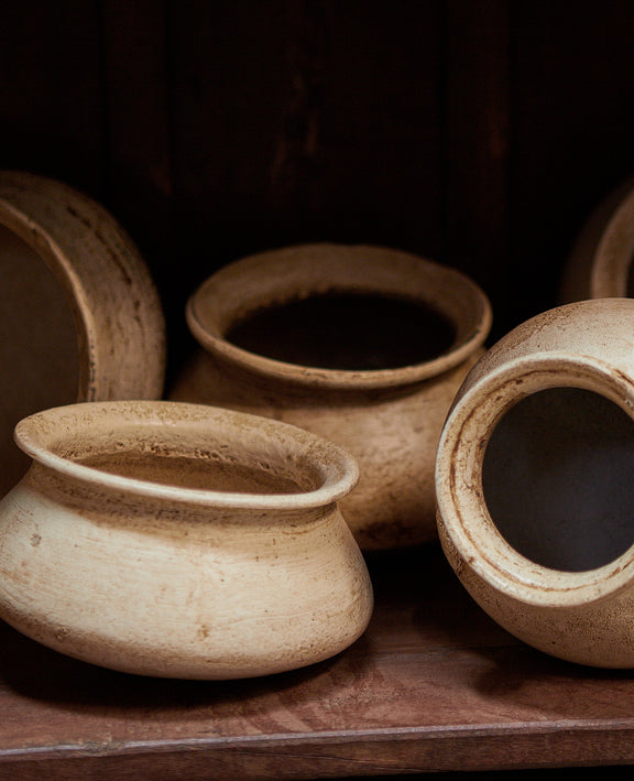 Clay Vessel - Antique White