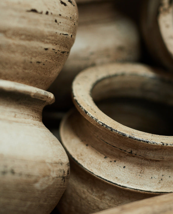 Clay Vessel - Antique White